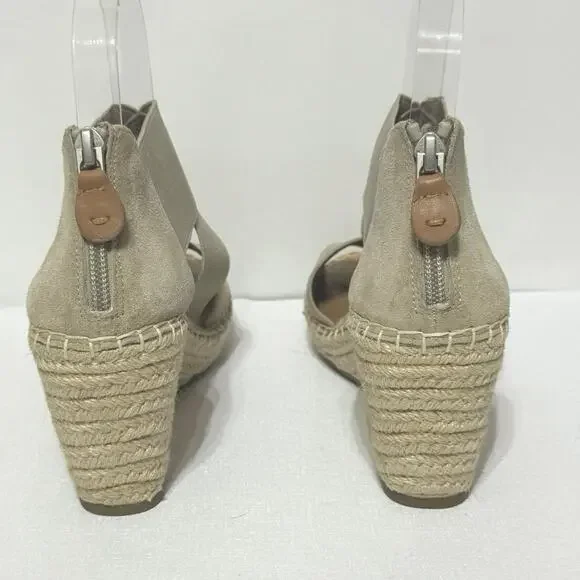 Gentle Souls Women's Colleen X-Elastic Crossover Espadrille Wedge Sandals 7.5 - Picture 4 of 9